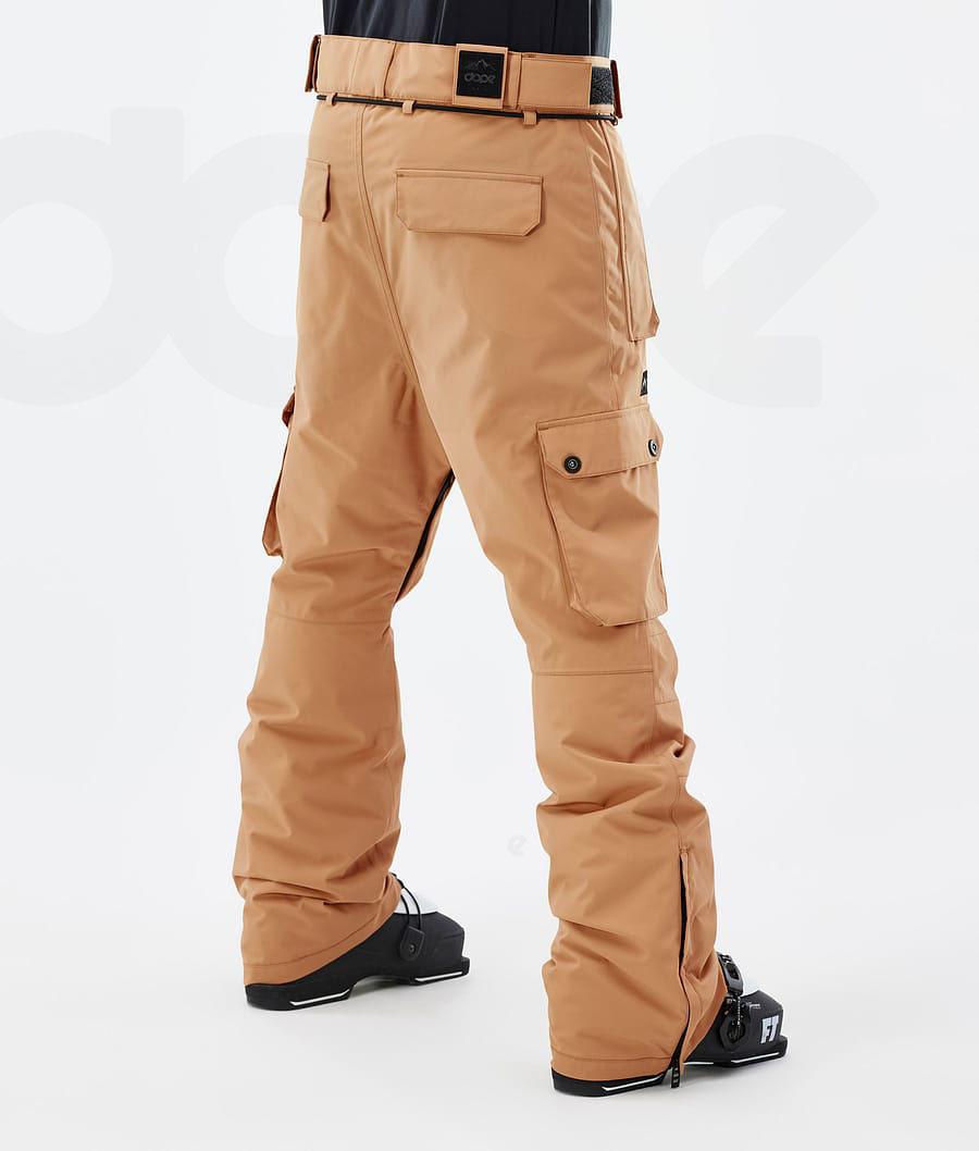 Khaki / Yellow Men's Dope Iconic Ski Pants | AUEX2636