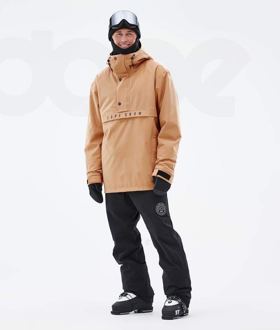 Khaki / Yellow Men's Dope Legacy Ski Jackets | AUSO2929