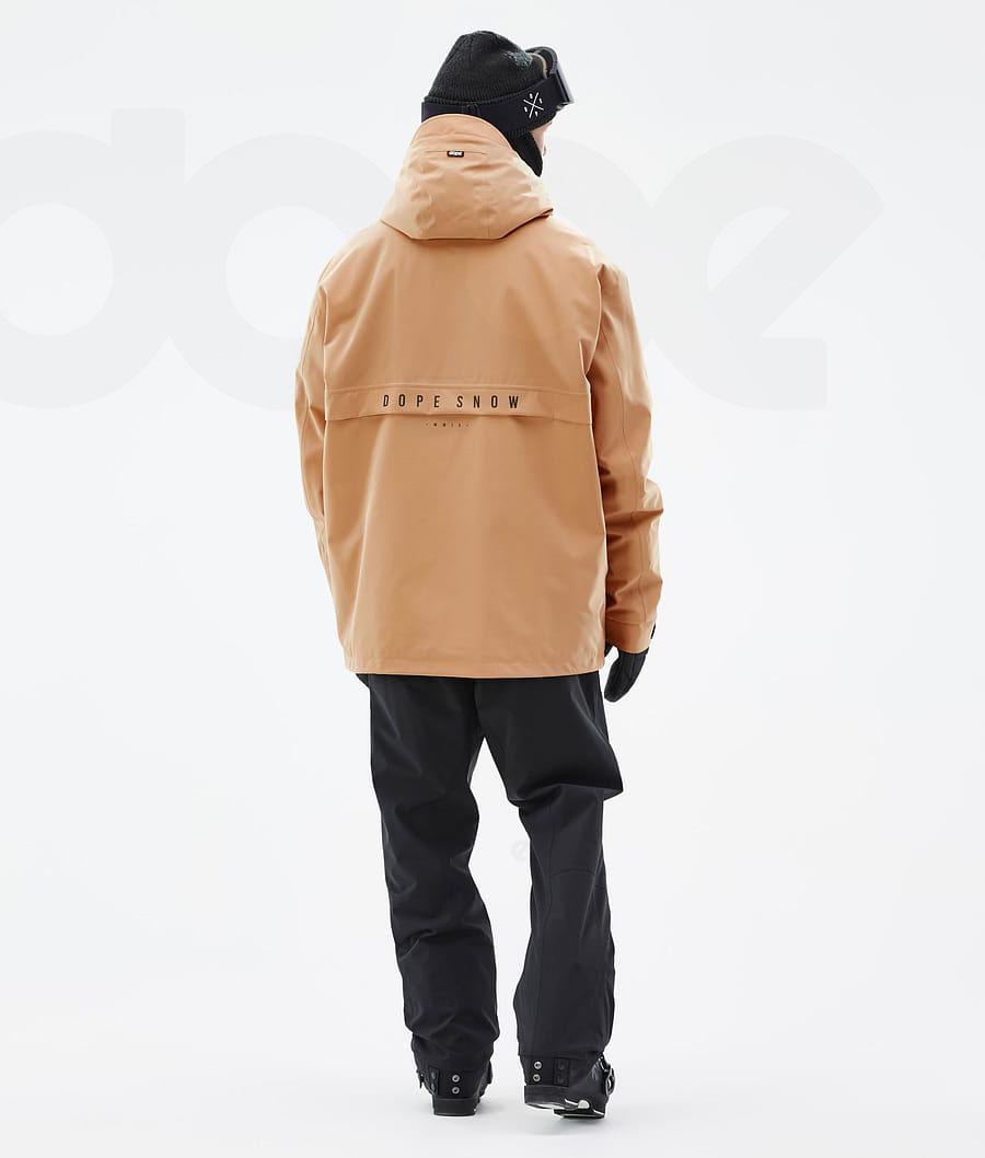 Khaki / Yellow Men's Dope Legacy Ski Jackets | AUSO2929