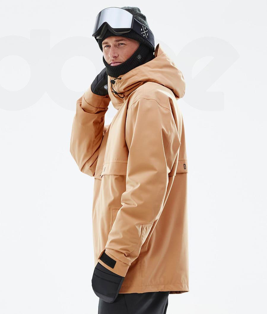 Khaki / Yellow Men's Dope Legacy Ski Jackets | AUSO2929