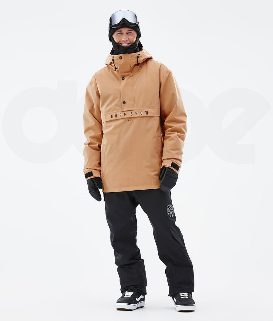 Khaki / Yellow Men's Dope Legacy Snowboard Jackets | AUNB2800