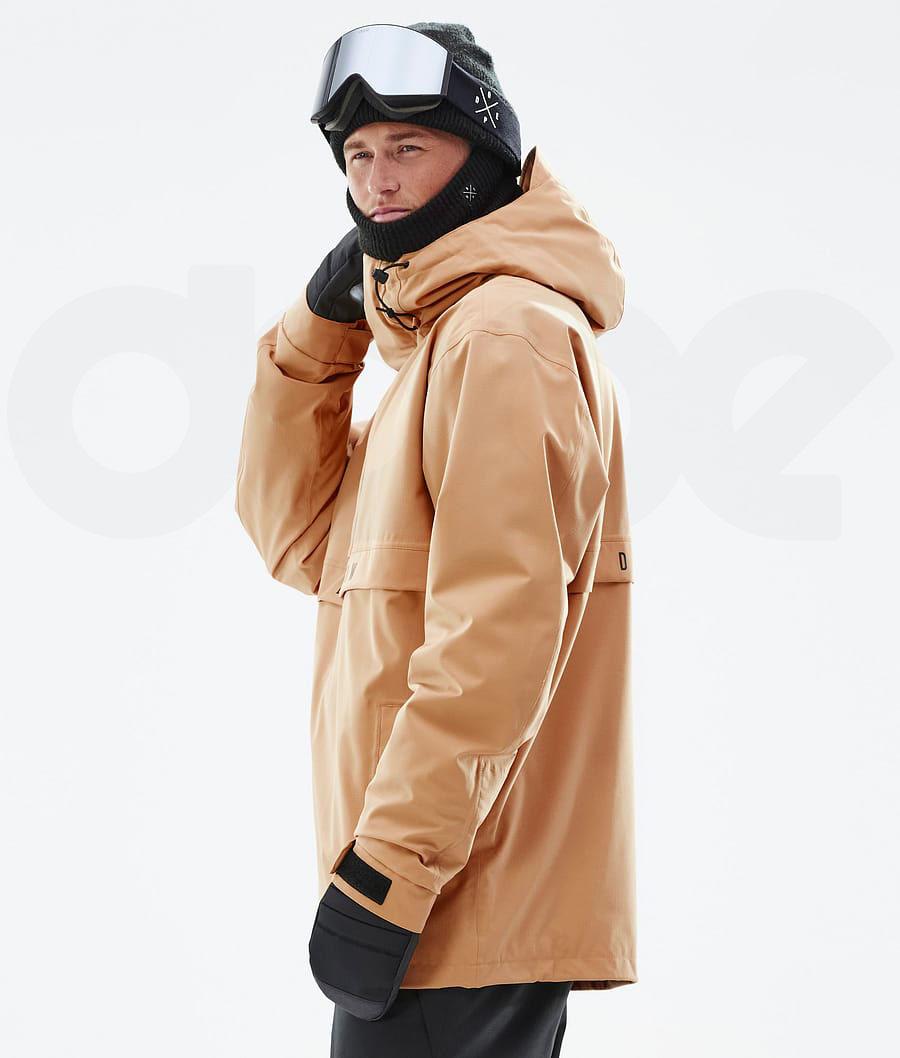 Khaki / Yellow Men's Dope Legacy Snowboard Jackets | AUNB2800