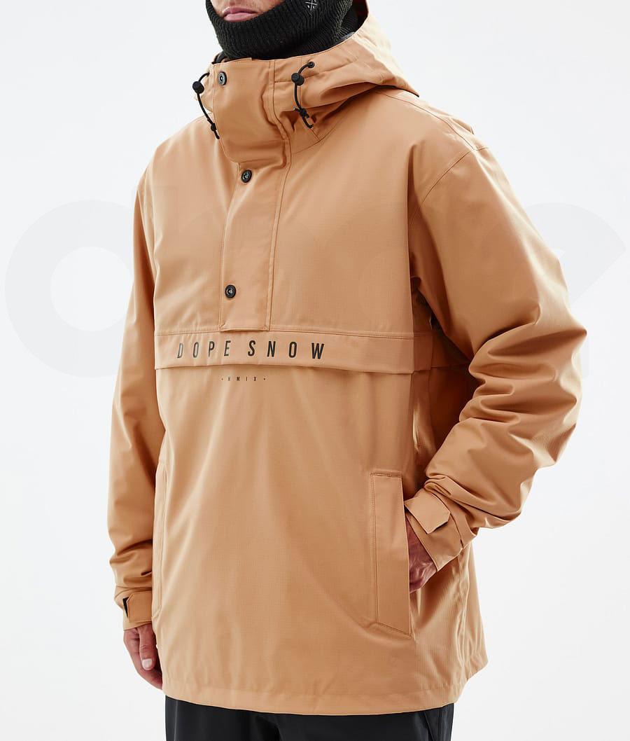 Khaki / Yellow Men's Dope Legacy Snowboard Jackets | AUNB2800