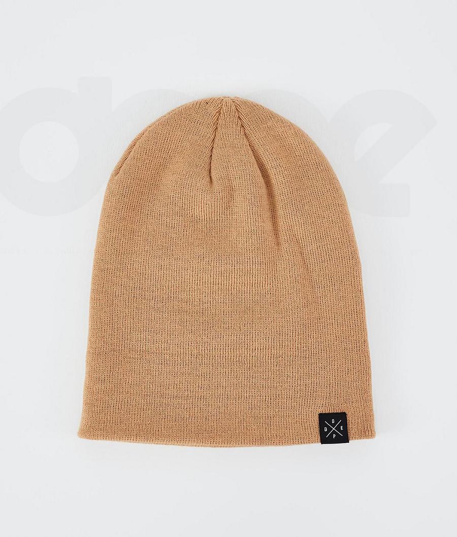 Khaki / Yellow Men's Dope Solitude Beanie | AUGL3210