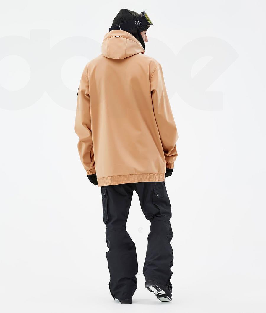 Khaki / Yellow Men's Dope Wylie DS Ski Jackets | AULH2948