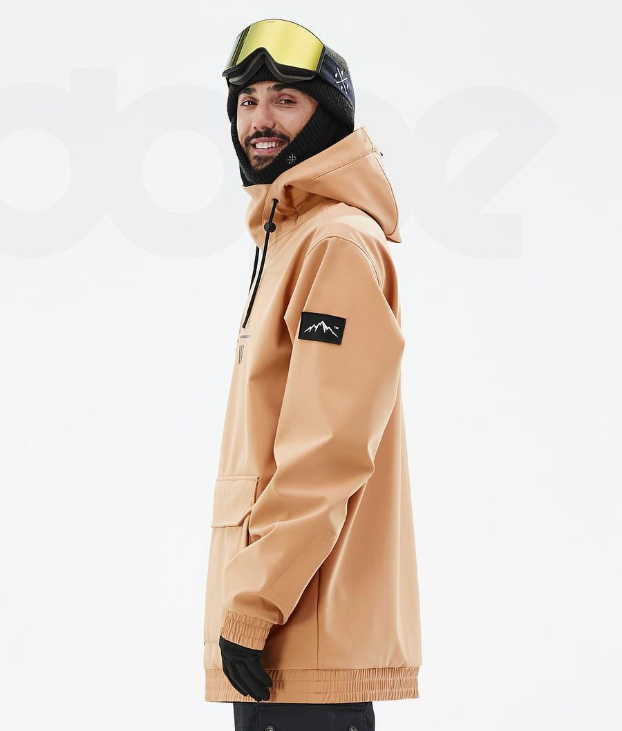 Khaki / Yellow Men's Dope Wylie DS Ski Jackets | AULH2948