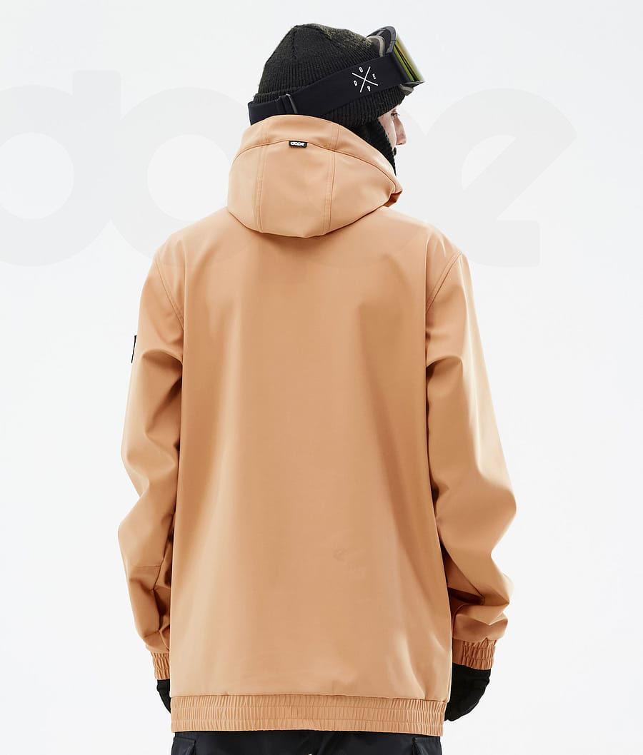 Khaki / Yellow Men's Dope Wylie DS Ski Jackets | AULH2948