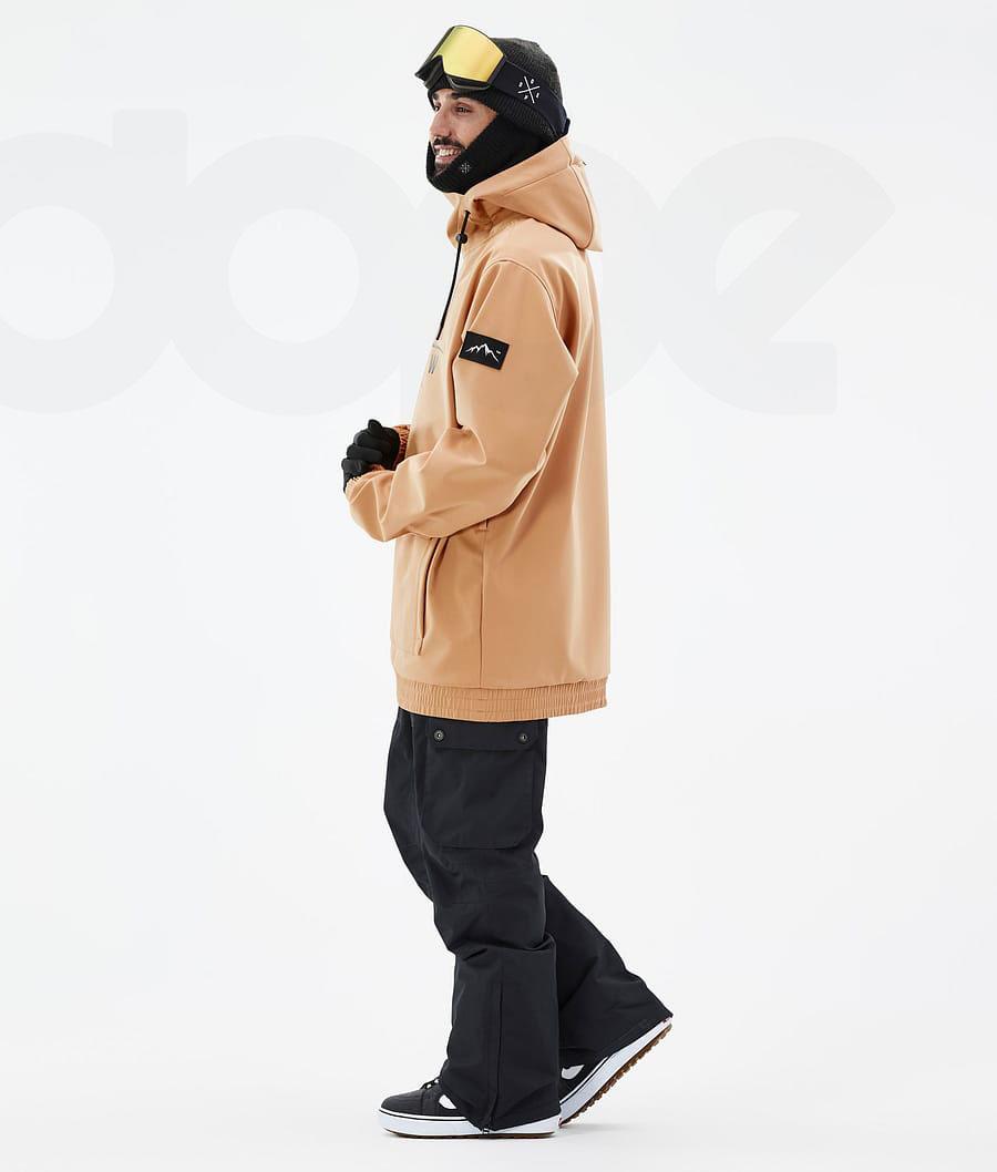 Khaki / Yellow Men's Dope Wylie DS Snowboard Jackets | AUEX2822