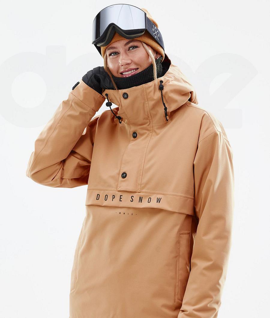 Khaki / Yellow Women's Dope Legacy W Ski Jackets | AUJJ3662