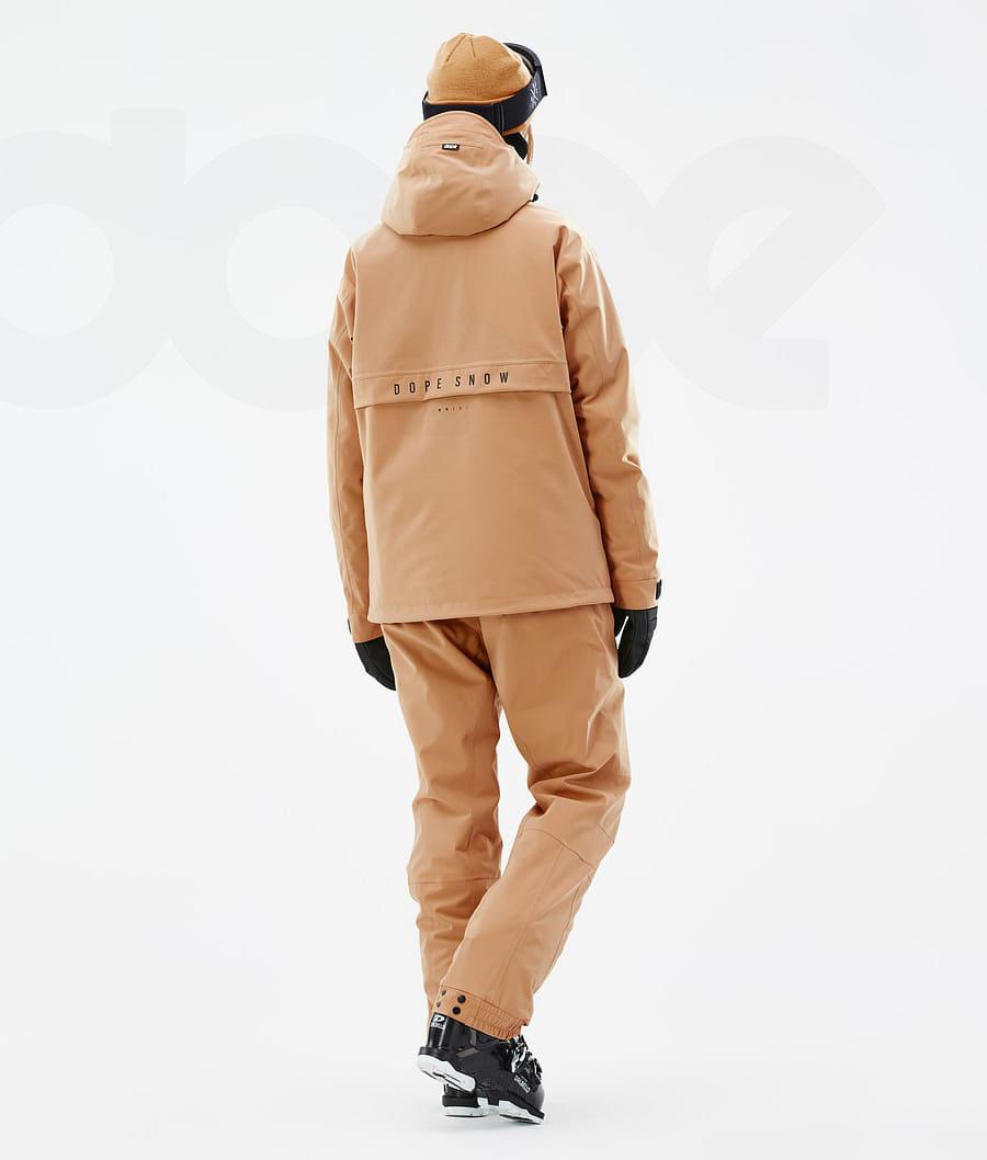 Khaki / Yellow Women's Dope Legacy W Ski Jackets | AUJJ3662