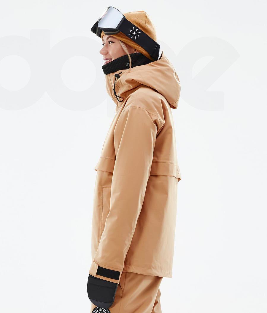 Khaki / Yellow Women's Dope Legacy W Ski Jackets | AUJJ3662