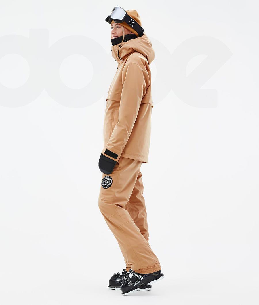 Khaki / Yellow Women's Dope Legacy W Ski Jackets | AUJJ3662