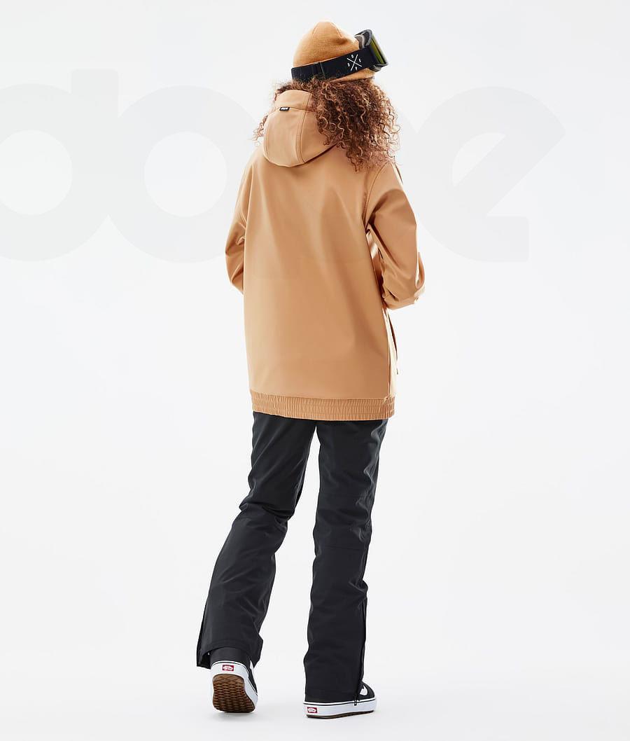 Khaki / Yellow Women's Dope Wylie W DS Snowboard Jackets | AUYU3518