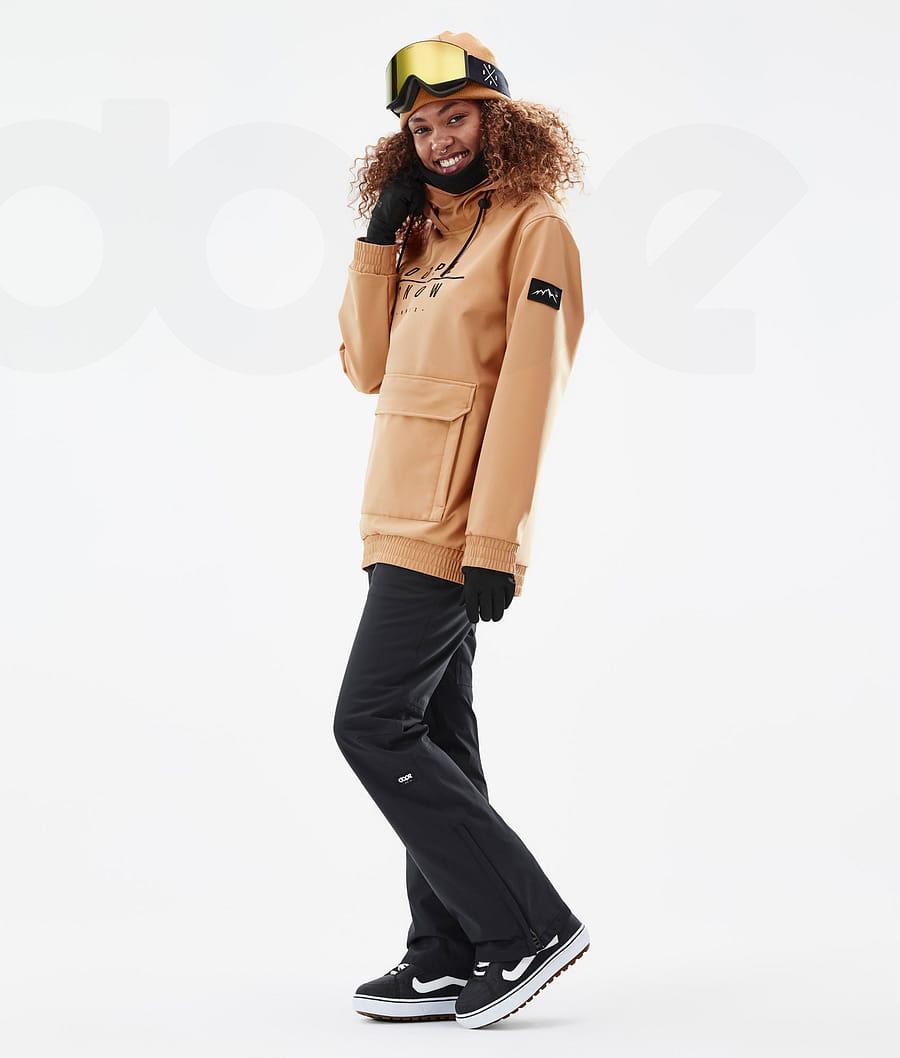 Khaki / Yellow Women's Dope Wylie W DS Snowboard Jackets | AUYU3518