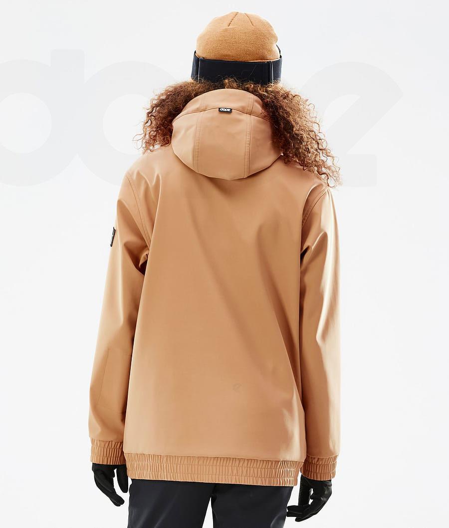 Khaki / Yellow Women's Dope Wylie W DS Snowboard Jackets | AUYU3518