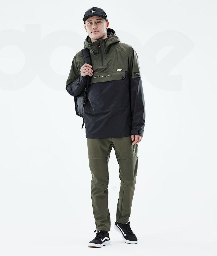 Olive / Black Men's Dope Hiker Light Outdoor Jackets | AUPQ2700