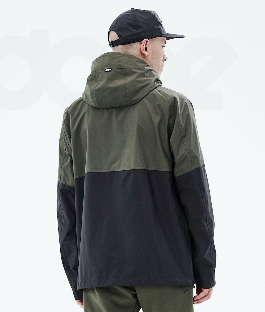 Olive / Black Men's Dope Hiker Light Outdoor Jackets | AUPQ2700