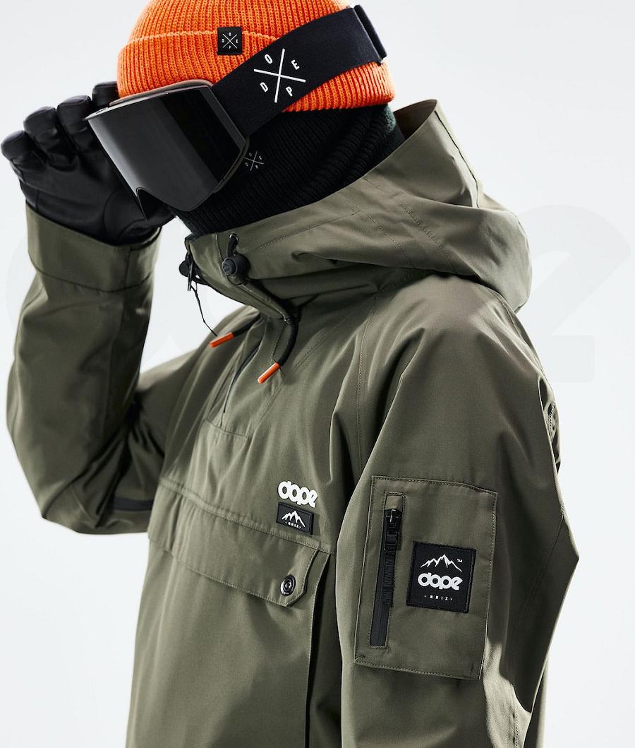 Olive / Green / Black Men's Dope Annok 2021 Snowboard Jackets | AUNB2755