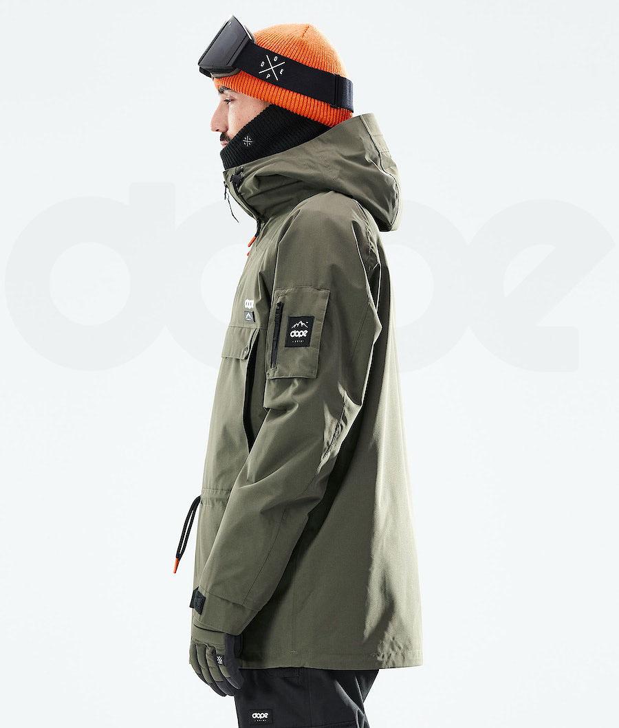 Olive / Green / Black Men's Dope Annok 2021 Snowboard Jackets | AUNB2755