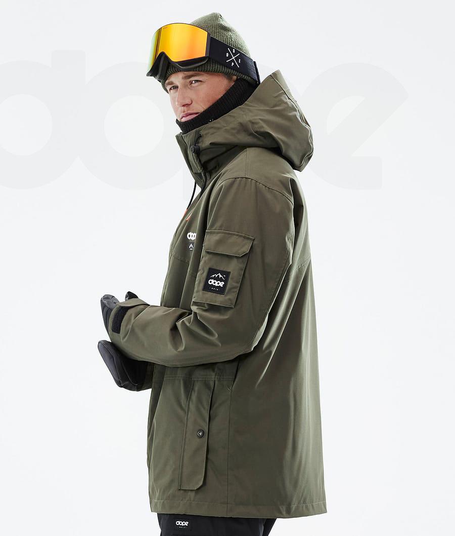 Olive / Green Men's Dope Adept Ski Jackets | AUTV2865