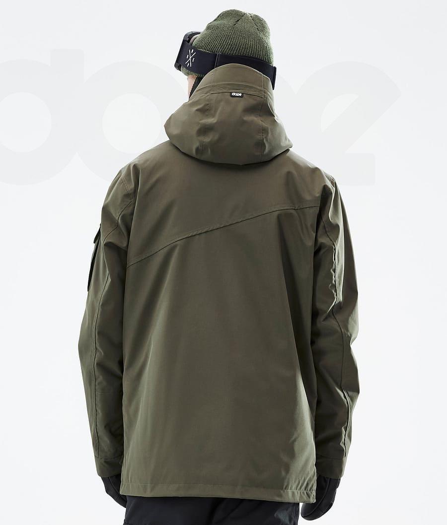 Olive / Green Men's Dope Adept Ski Jackets | AUTV2865