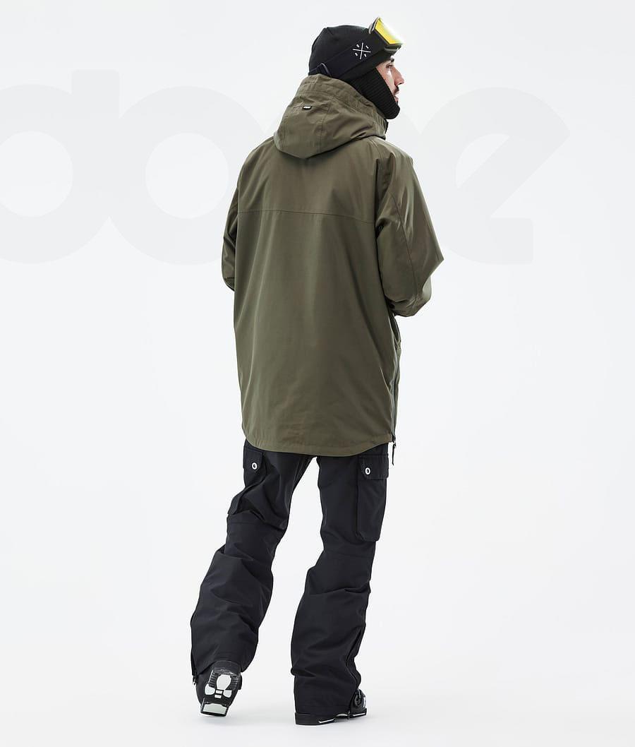 Olive / Green Men's Dope Akin Ski Jackets | AUGL2881