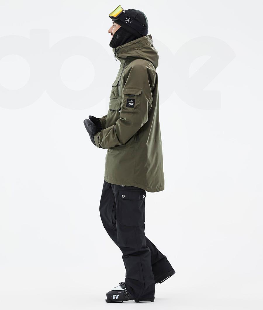 Olive / Green Men's Dope Akin Ski Jackets | AUGL2881