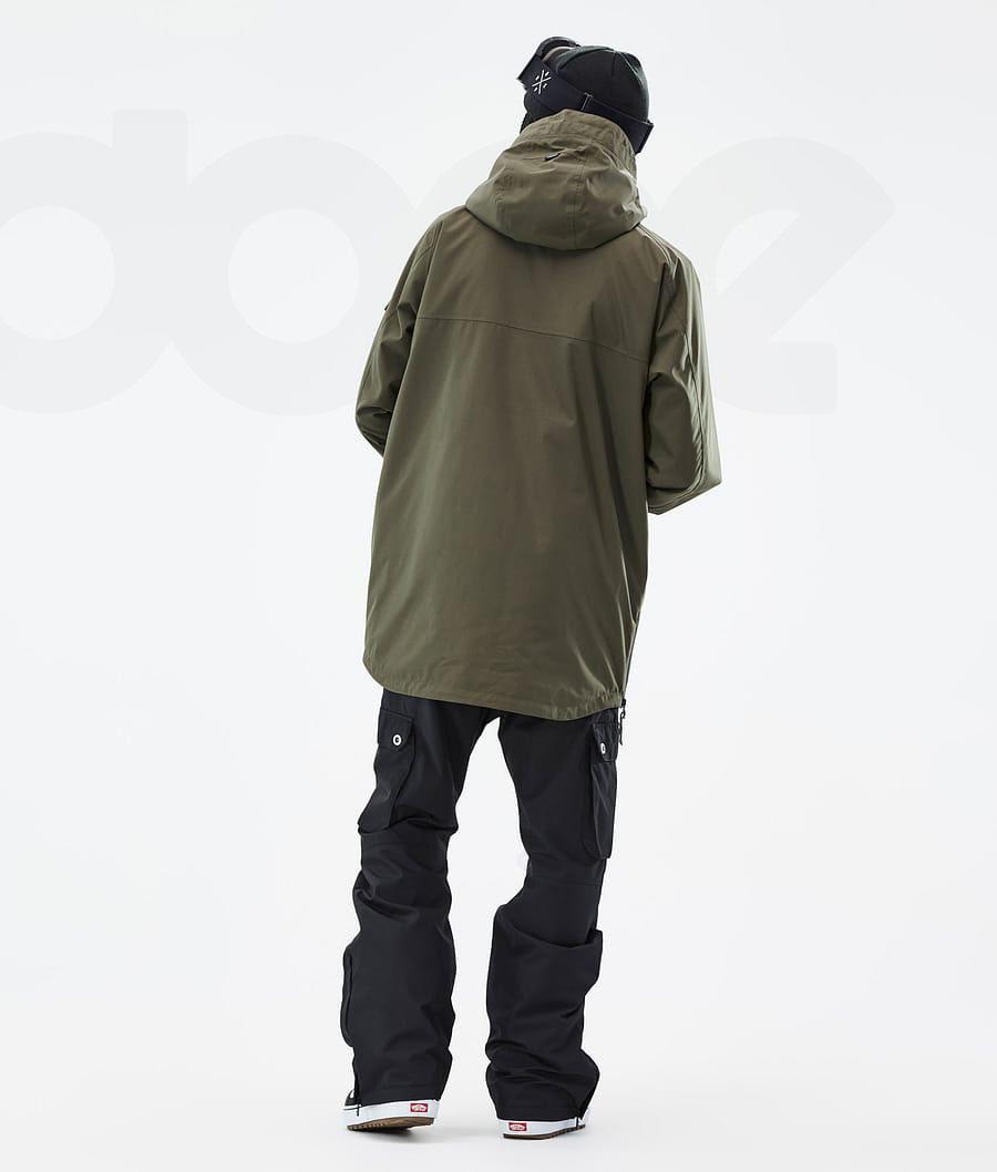 Olive / Green Men's Dope Akin Snowboard Jackets | AUGL2739