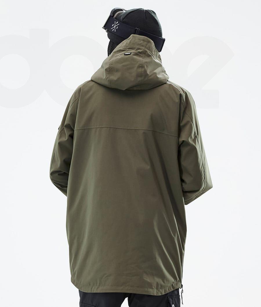 Olive / Green Men's Dope Akin Snowboard Jackets | AUGL2739