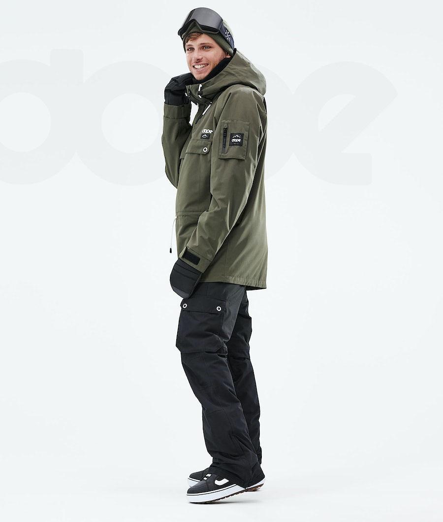 Olive / Green Men's Dope Annok 2021 Snowboard Jackets | AUVD2757