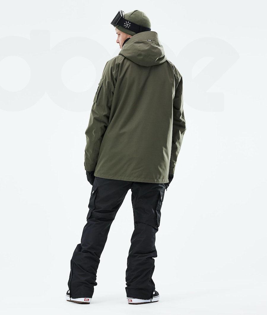 Olive / Green Men's Dope Annok 2021 Snowboard Jackets | AUVD2757