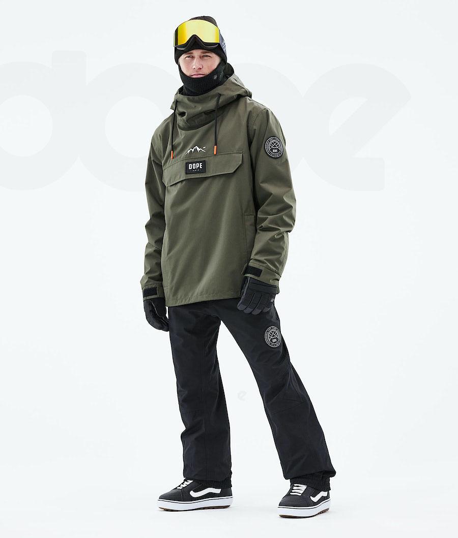 Olive / Green Men's Dope Blizzard 2021 Snowboard Jackets | AURW2777