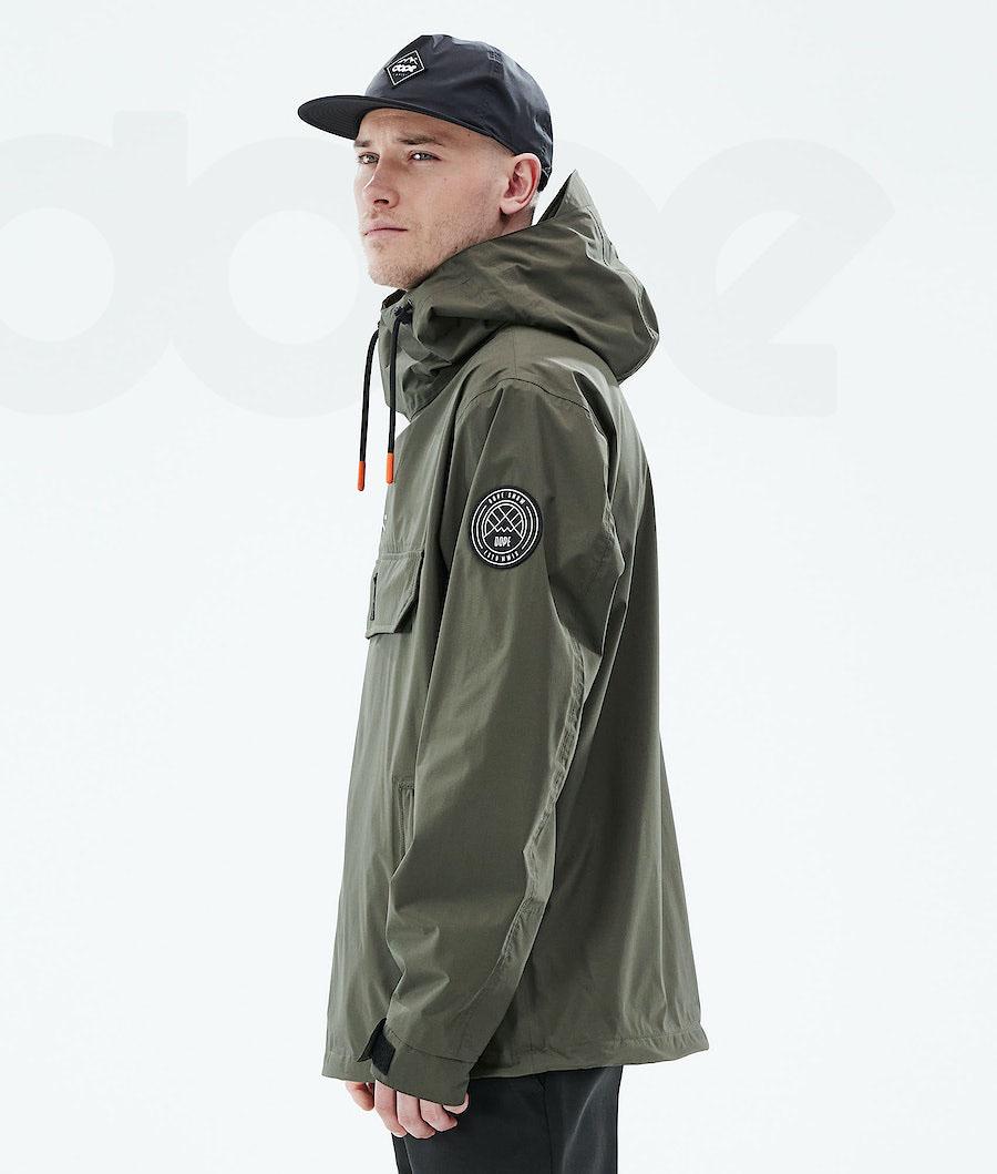 Olive / Green Men's Dope Blizzard Light Outdoor Jackets | AUKI2691