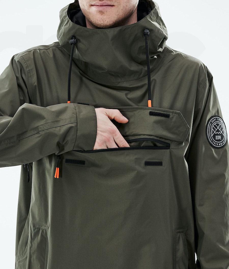 Olive / Green Men's Dope Blizzard Light Outdoor Jackets | AUKI2691