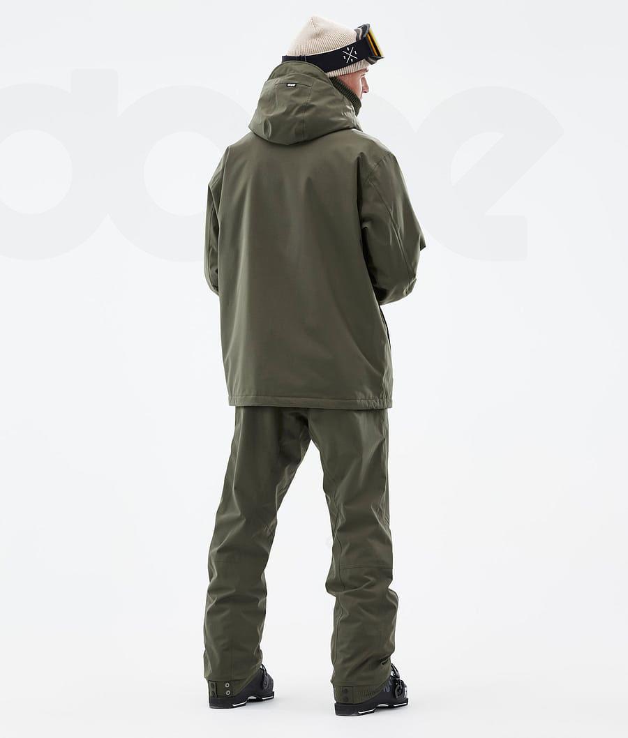 Olive / Green Men's Dope Blizzard Ski Jackets | AUHK2907