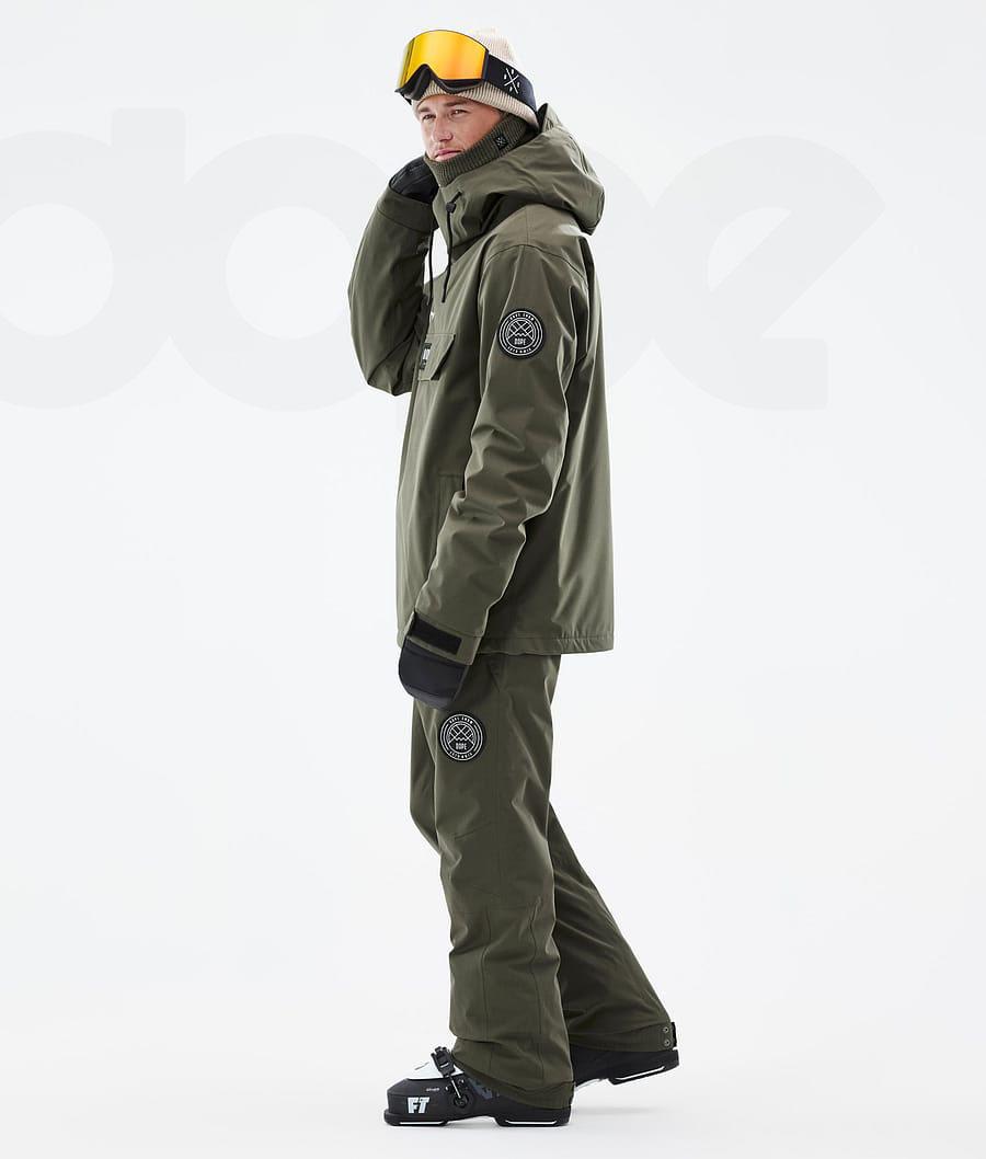 Olive / Green Men's Dope Blizzard Ski Jackets | AUHK2907