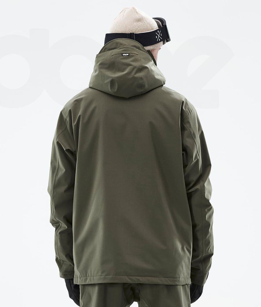 Olive / Green Men's Dope Blizzard Ski Jackets | AUHK2907