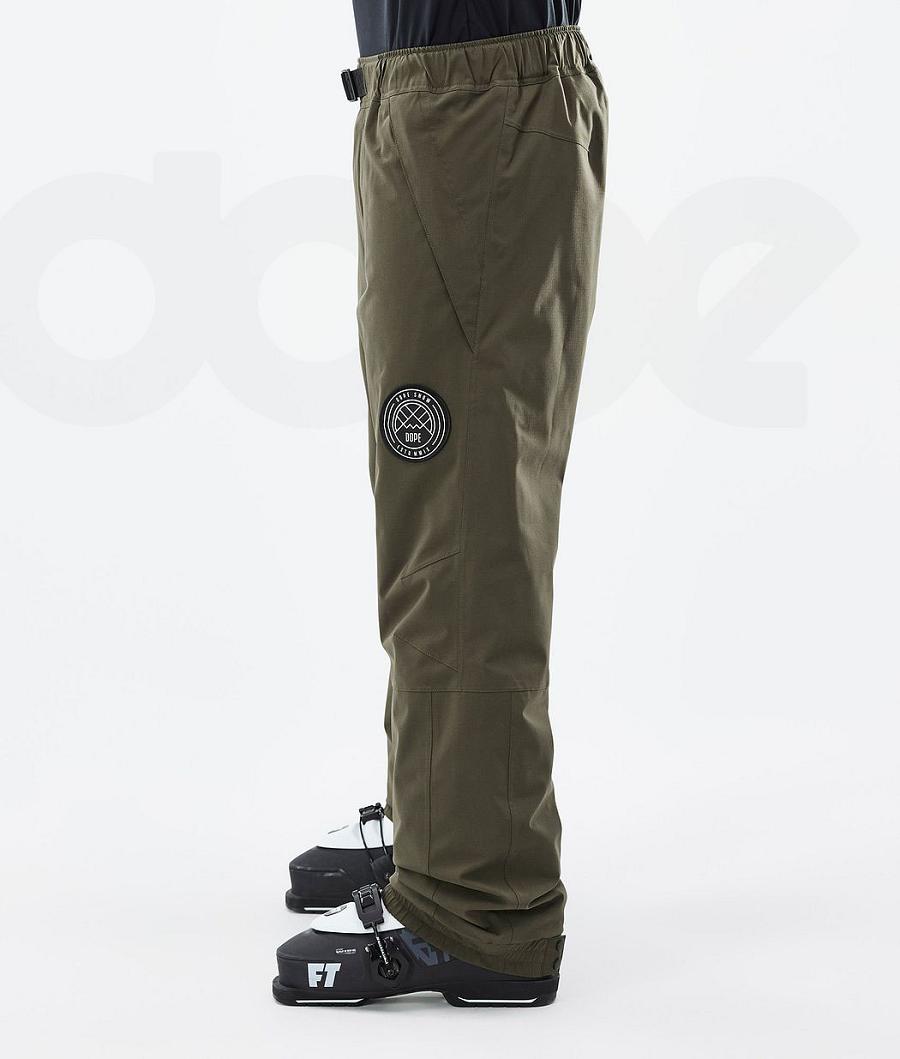 Olive / Green Men's Dope Blizzard Ski Pants | AUJJ2621