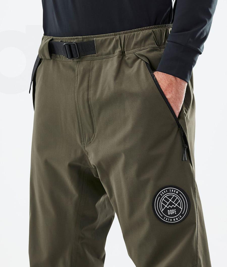 Olive / Green Men's Dope Blizzard Ski Pants | AUJJ2621