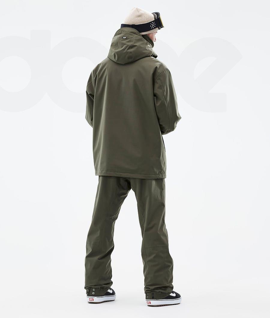 Olive / Green Men's Dope Blizzard Snowboard Jackets | AUIS2773