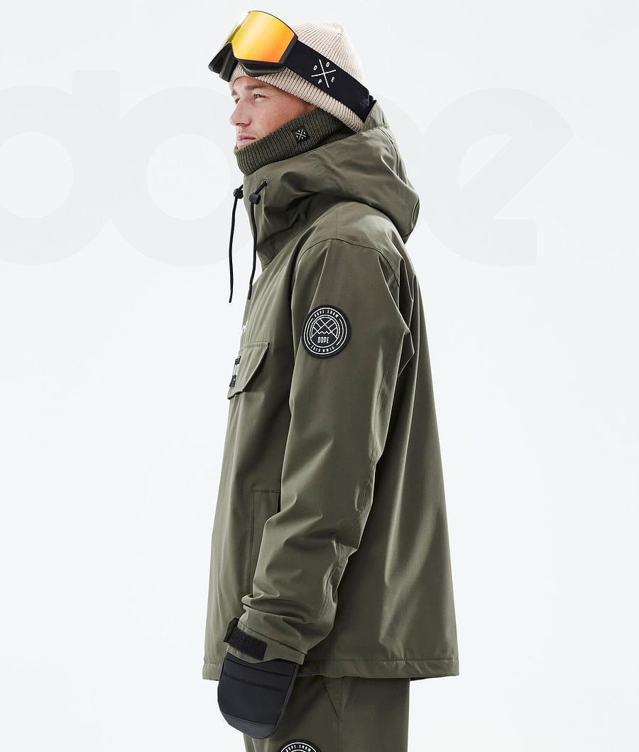 Olive / Green Men's Dope Blizzard Snowboard Jackets | AUIS2773