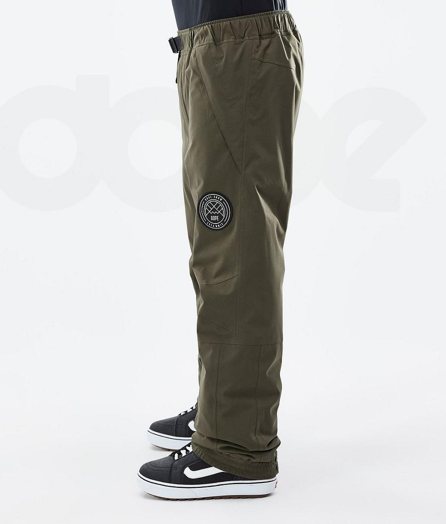 Olive / Green Men's Dope Blizzard Snowboard Pants | AUMA2560