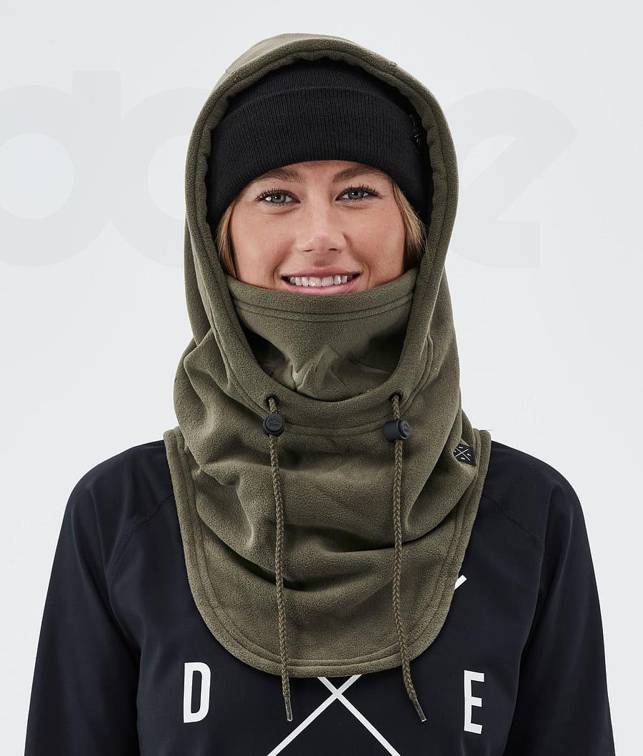 Olive / Green Men's Dope Cozy Hood II Face Masks | AUIS3146