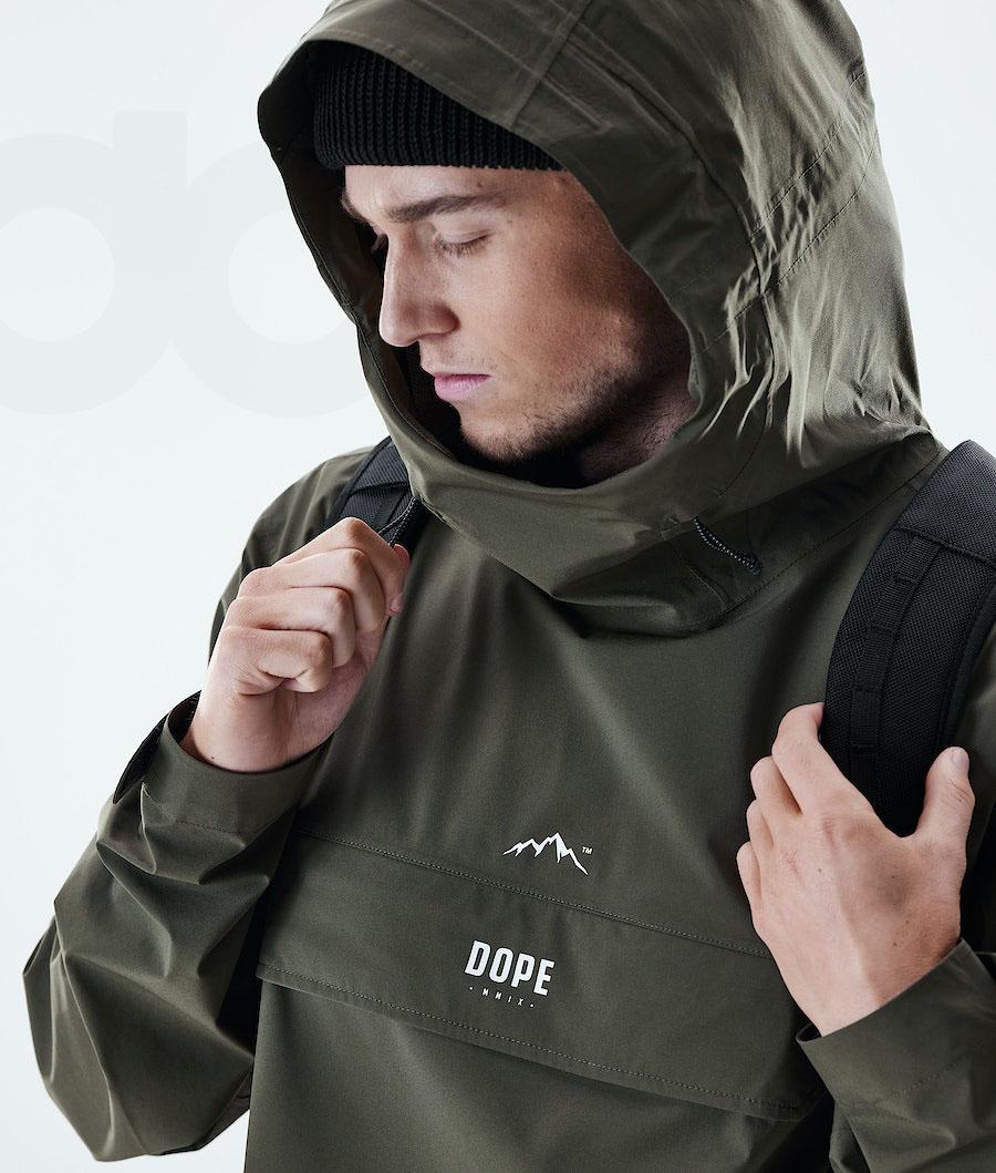 Olive / Green Men's Dope Drizzard Outdoor Jackets | AUDN2697