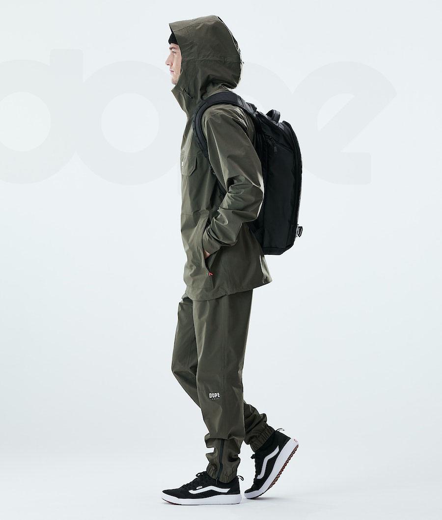 Olive / Green Men's Dope Drizzard Outdoor Jackets | AUDN2697