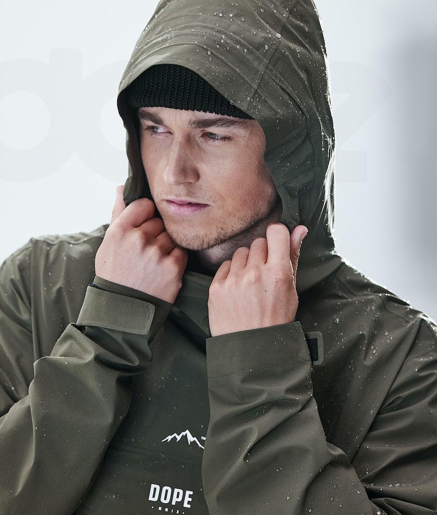 Olive / Green Men's Dope Drizzard Outdoor Jackets | AUDN2697