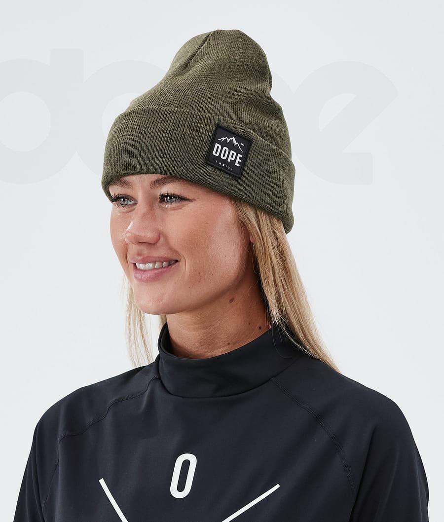 Olive / Green Men's Dope Paradise Beanie | AUCE3184