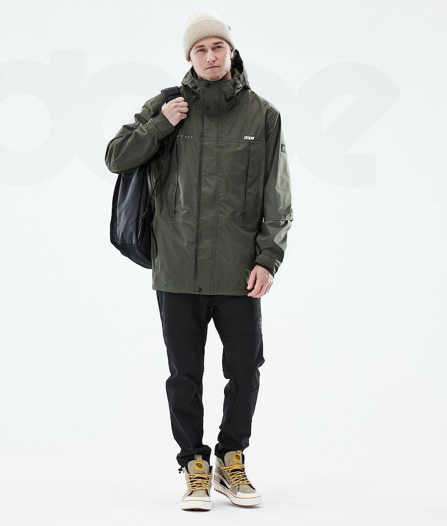 Olive / Green Men's Dope Ranger Light Outdoor Jackets | AUQZ2709