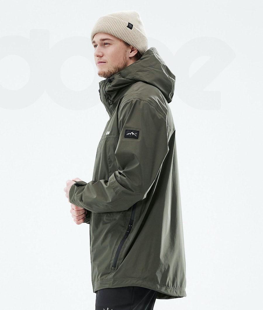 Olive / Green Men's Dope Ranger Light Outdoor Jackets | AUQZ2709