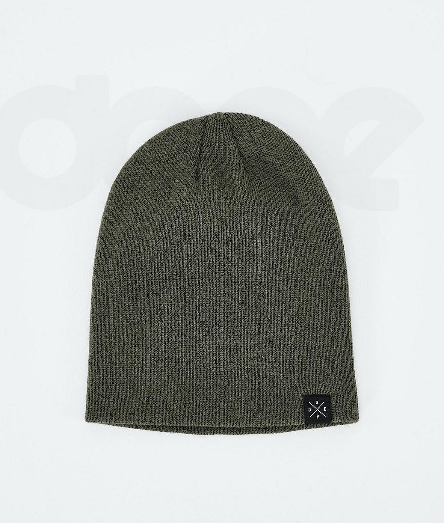 Olive / Green Men's Dope Solitude 2021 Beanie | AUIS3217